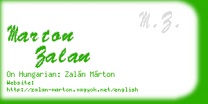 marton zalan business card